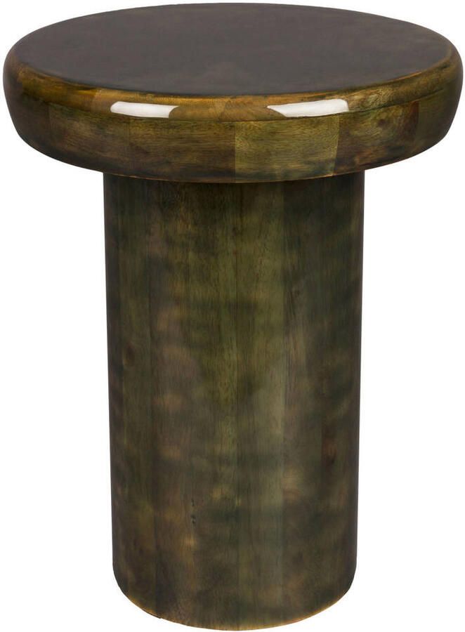 Dutchbone Ronde Bijzettafel Mush Mangohout Bruin - Foto 3