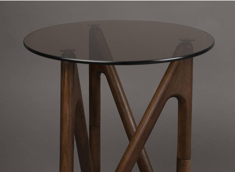 Dutchbone Naia Bijzettafel Rond 40 cm Hout Bruin - Foto 3