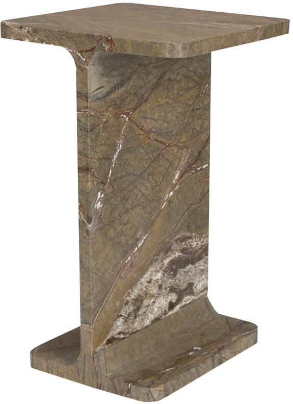 Dutchbone Bijzettafel Satpura Marmer 31 x 31cm Bruin Vierkant - Foto 4