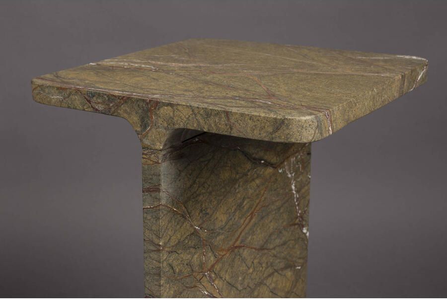 Dutchbone Bijzettafel Satpura Marmer 31 x 31cm Bruin Vierkant