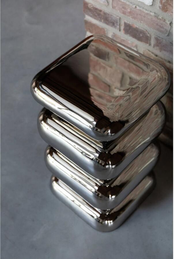 Dutchbone Stubby Bijzettafel Chroom Zilver - Foto 3