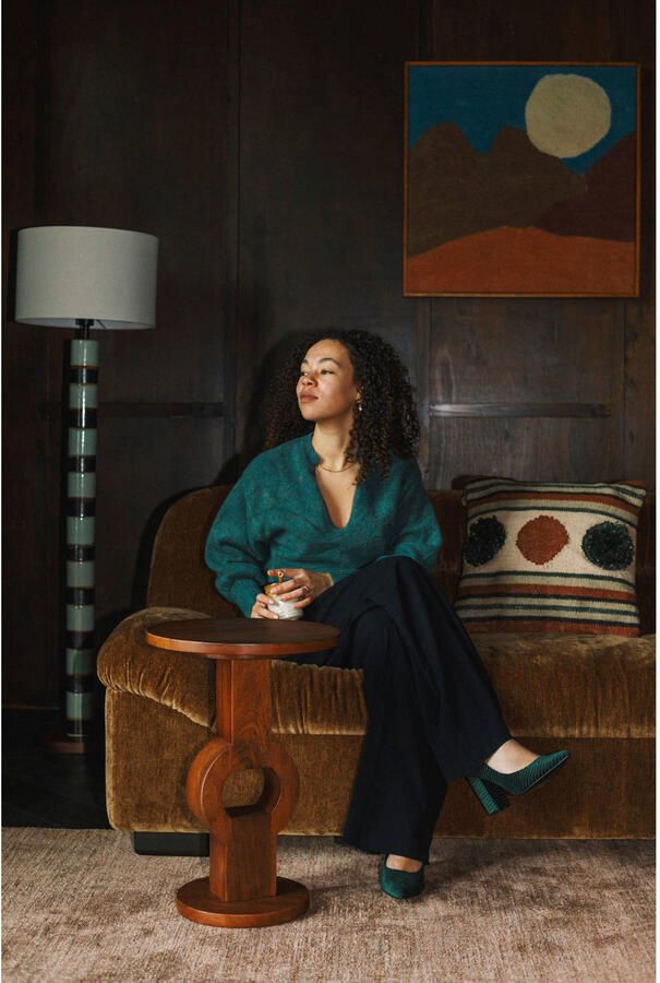 Dutchbone Ronde Bijzettafel Tondo Mangohout 36cm Bruin