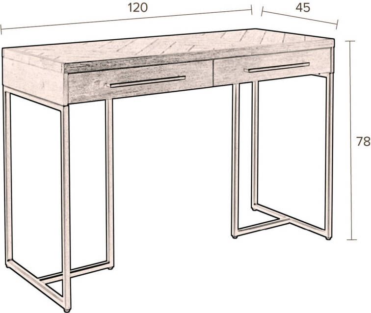 Dutchbone Class Consoletafel Wandtafel Acaciahout Bruin} - Foto 3