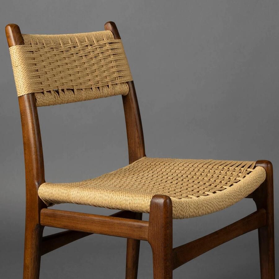 Dutchbone Cecile Eetkamerstoelen Hout in Walnoot kleur Set van 2 - Foto 3