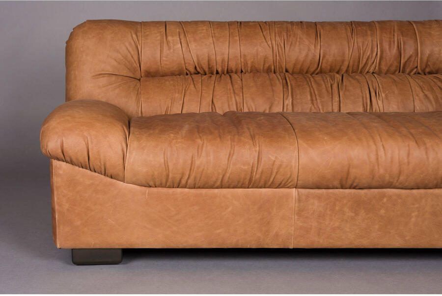 Dutchbone Douglas 3-zitsbank Leer Cognac Bruin - Foto 3