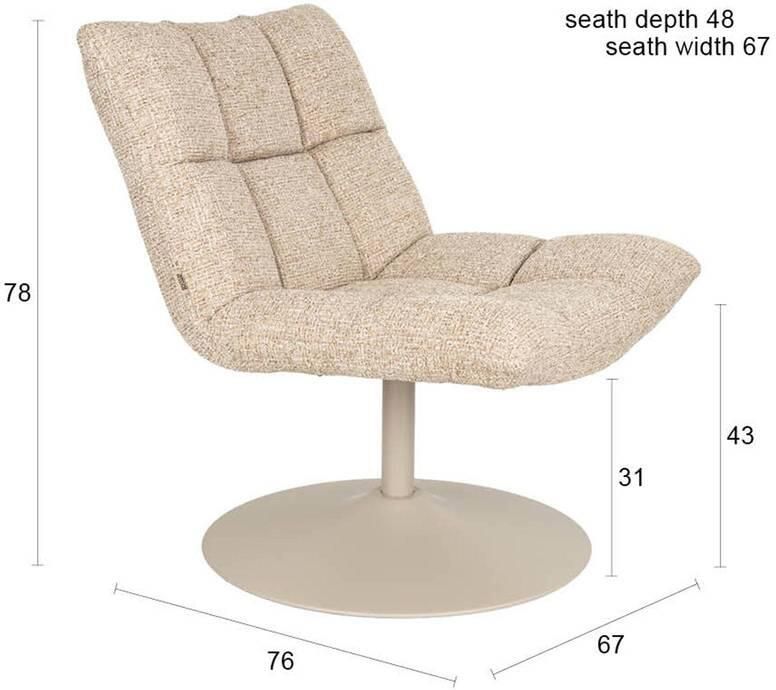 Dutchbone draaibare fauteuil Bar beige - Foto 2