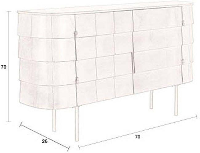 Dutchbone Hanna Dressoir Wandkast 117 cm Goud - Foto 5