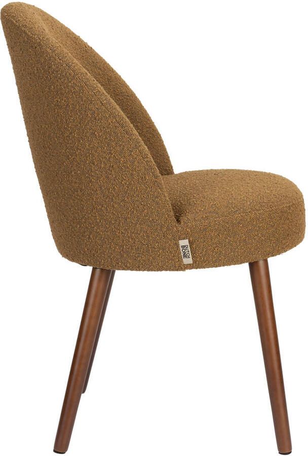 Dutchbone Barbara Eetkamerstoelen Boucle Ochre Bruin Set van 2 - Foto 2