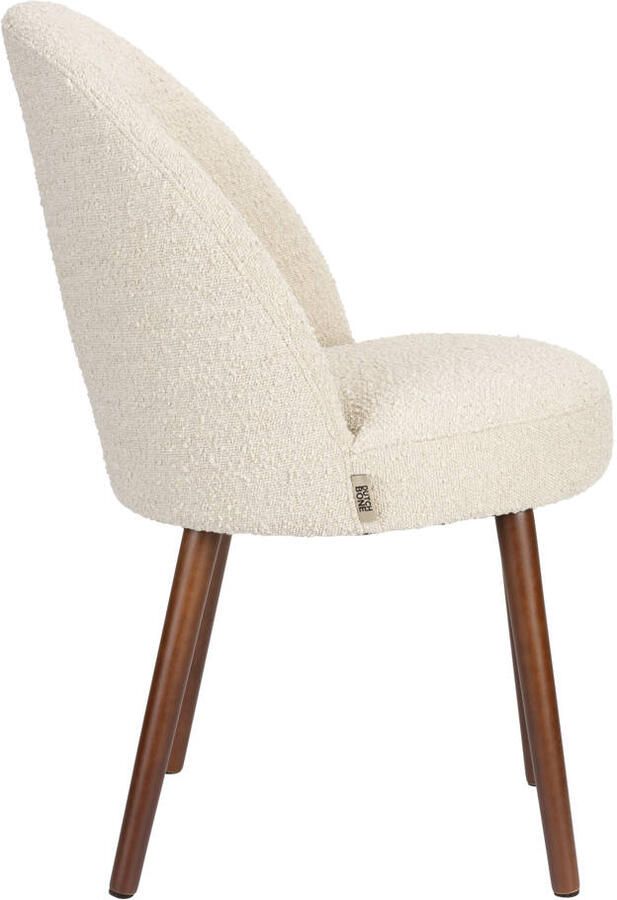 Dutchbone Barbara Eetkamerstoelen Bouclé Beige Set van 2 - Foto 2