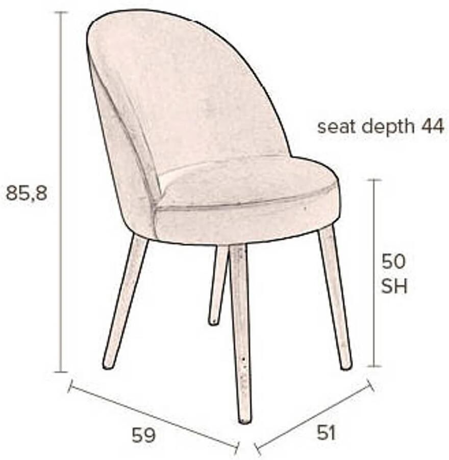 Dutchbone Barbara Eetkamerstoelen Rood Set van 2 - Foto 4