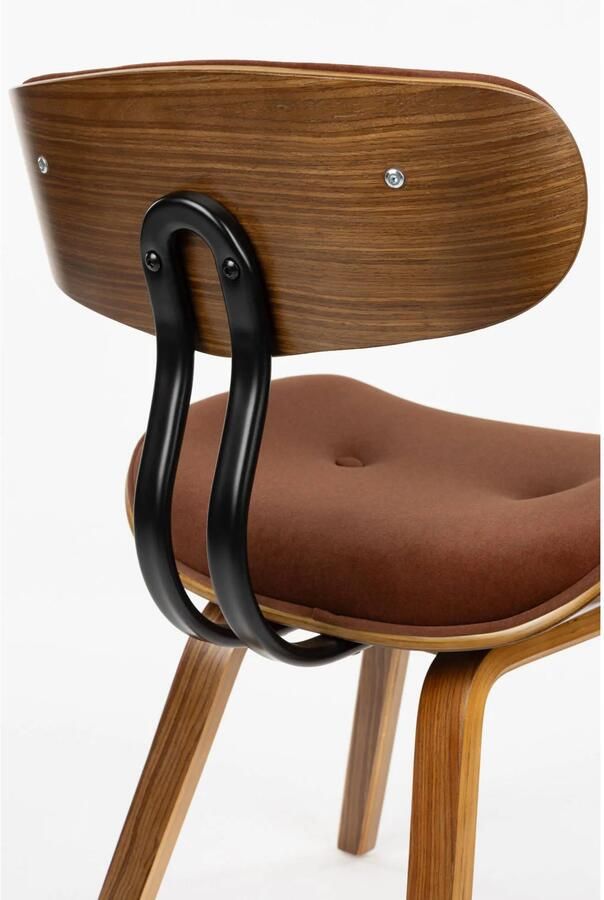 Dutchbone Blackwood Eetkamerstoel Walnootkleur Bruin - Foto 3