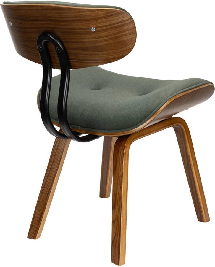 Dutchbone Blackwood Eetkamerstoel Walnootkleur Groen - Foto 2