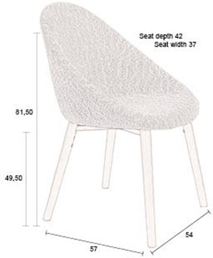 Dutchbone Fenna Eetkamerstoelen Beige Set van 2