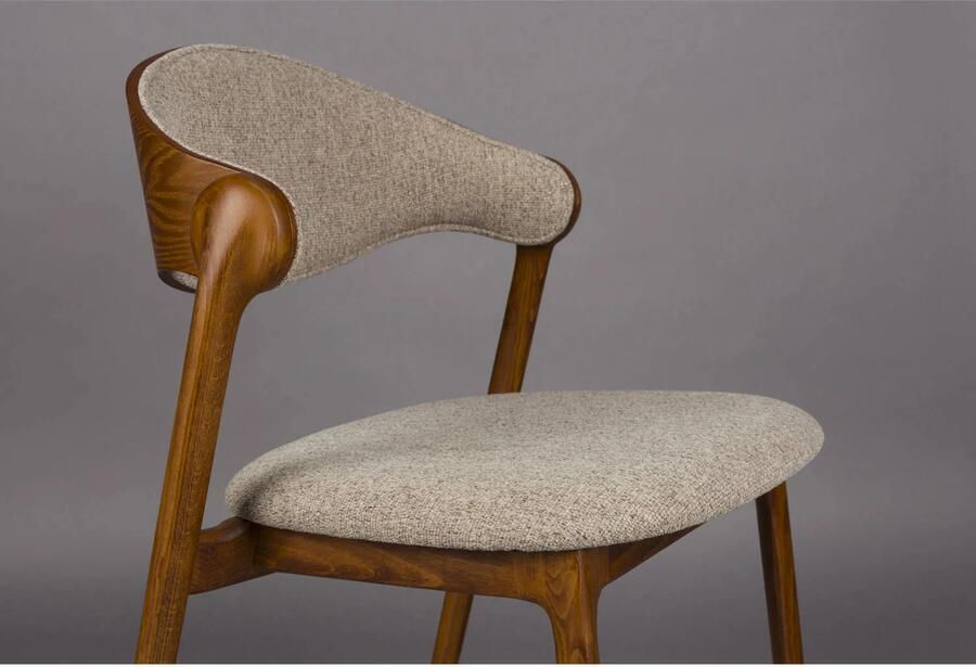 Dutchbone Babington Eetkamerstoelen Walnoot kleur Set van 2 - Foto 3