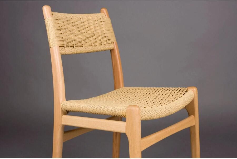 Dutchbone Cecile Eetkamerstoelen Hout Naturel Set van 2 - Foto 2