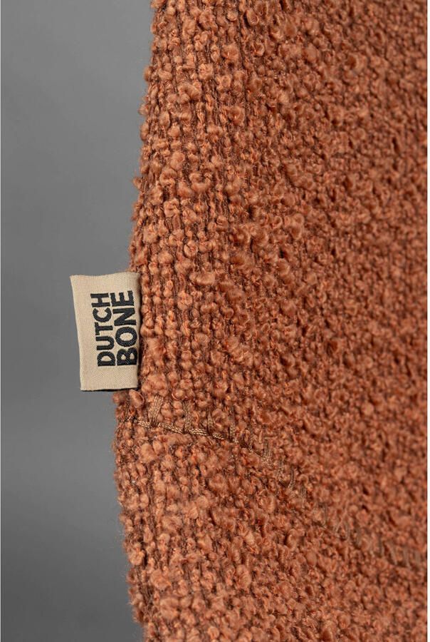 Dutchbone Franky Eetkamerstoelen Bouclé Terra Set van 2 Zwart - Foto 4