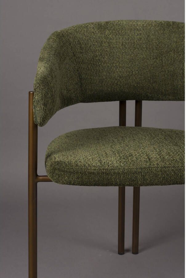 Dutchbone Naida Eetkamerstoelen Groen Set van 2 - Foto 2