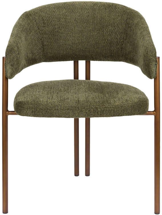 Dutchbone Naida Eetkamerstoelen Armleuning Groen Set van 2 - Foto 4