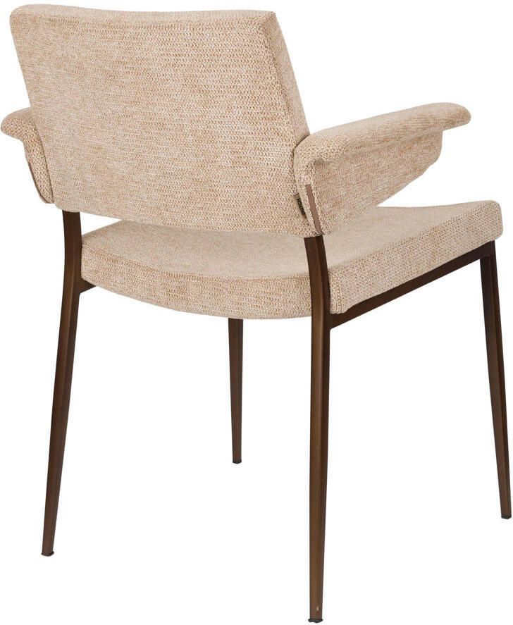 Dutchbone Portland Eetkamerstoelen met leuning Beige Set van 2 - Foto 2