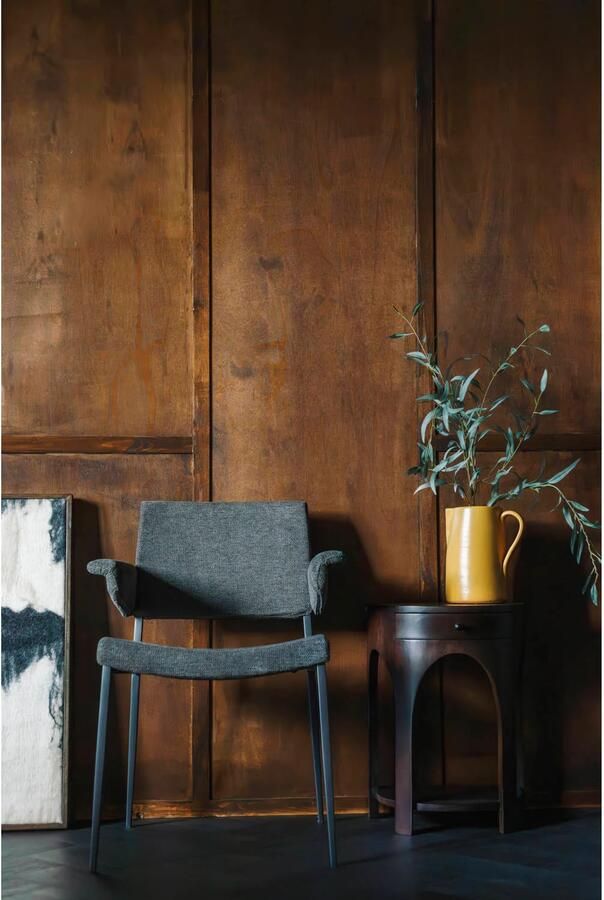 Dutchbone Portland Eetkamerstoelen met leuning Grijs Set van 2 - Foto 3
