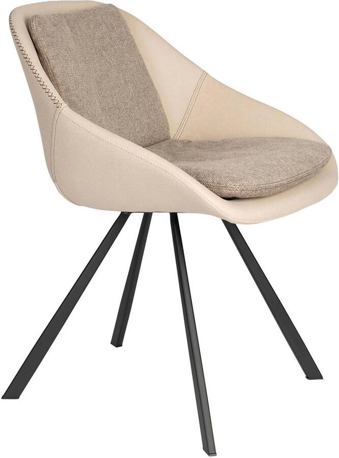 Dutchbone Wakefield Eetkamerstoelen Ivory Set van 2 Beige - Foto 4