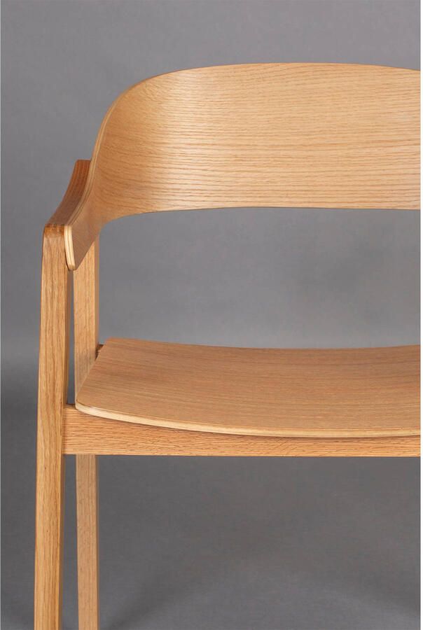 Dutchbone Westlake Eetkamerstoelen met armleuning Hout Naturel Set van 2 - Foto 3