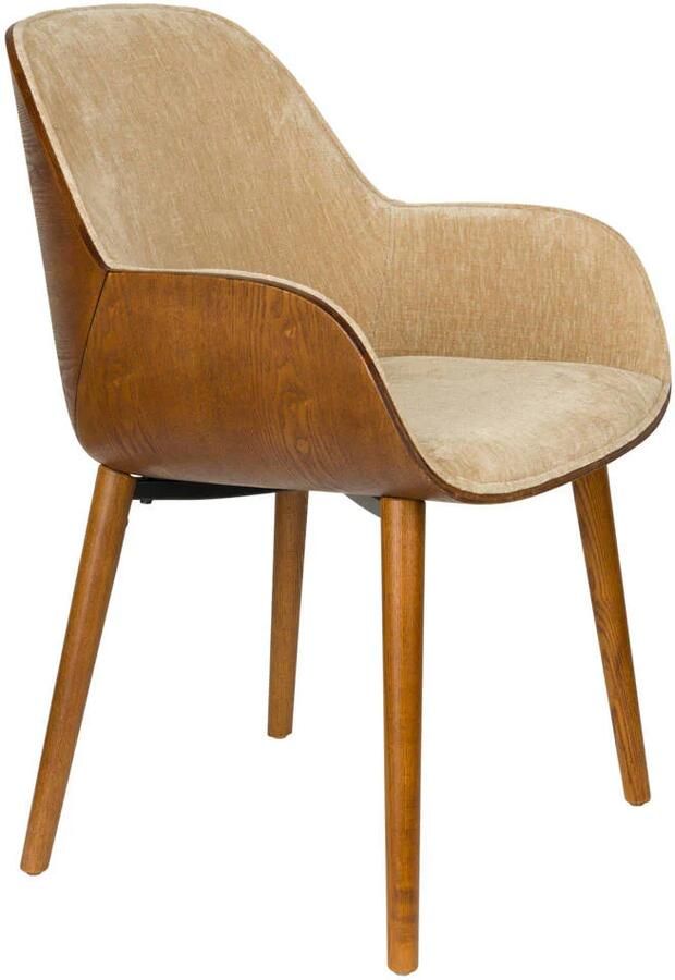 Dutchbone Taylor Eetkamerstoel Armleuning Beige