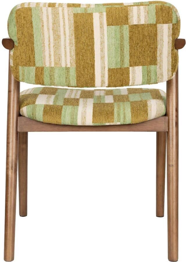 Dutchbone eetkamerstoelen Sara met armleuningen groen (set van 2) - Foto 2