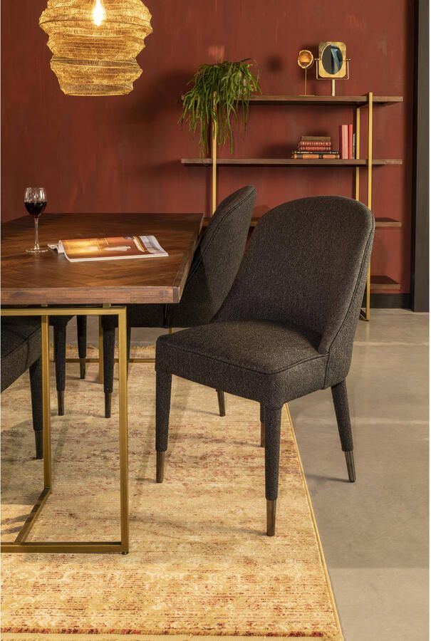 Dutchbone " Class Eettafel Visgraat 180 x 90 cm Bruin " - Foto 3