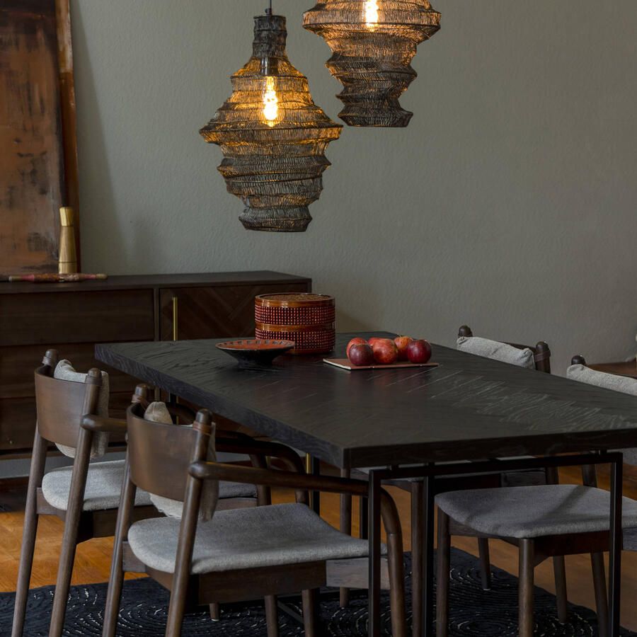 Dutchbone Class Eettafel Rond 180X90 cm Acaciahout Zwart