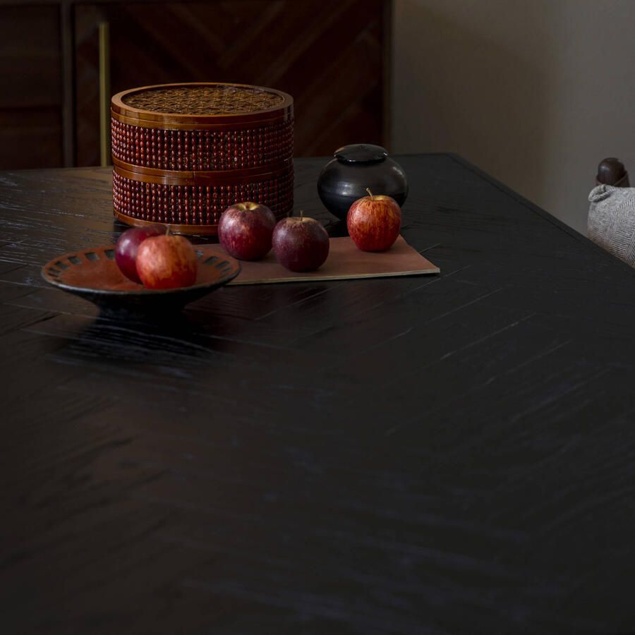 Dutchbone Class Eettafel Rond 220X90 cm Acaciahout Zwart - Foto 2