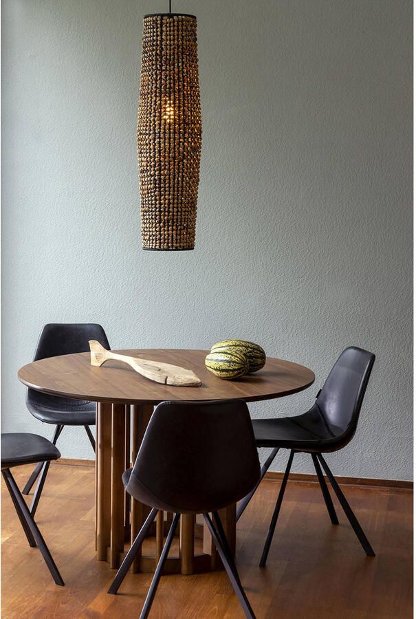 Dutchbone Barlet Eettafel Rond 120 cm Hout Walnoot Bruin} - Foto 5