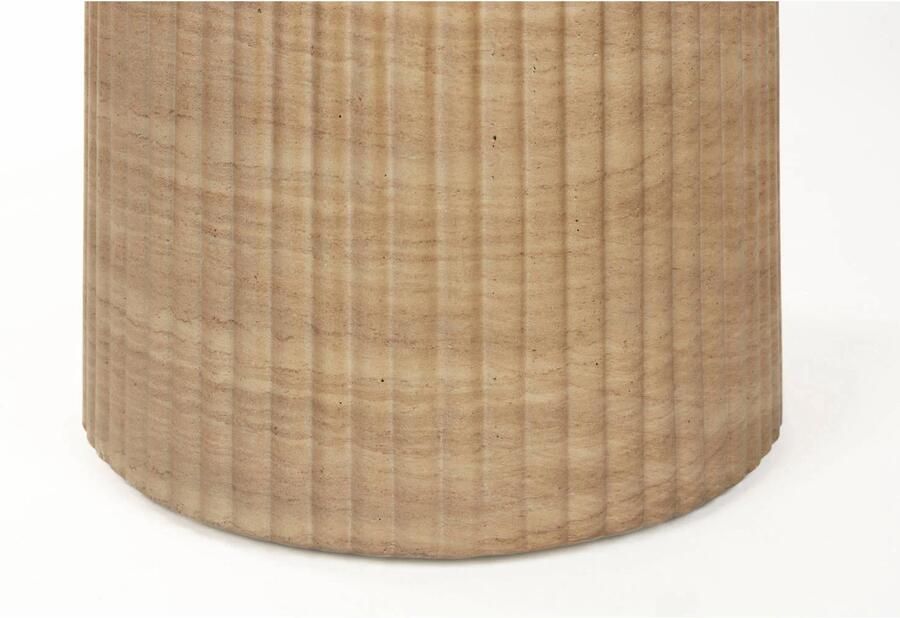 Dutchbone eetkamertafel Brison Eettafel Natuursteen look (90x90 cm) Grijs - Foto 2