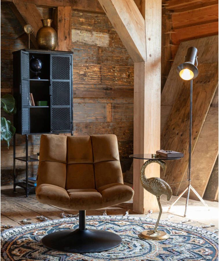 Dutchbone lounge chair bar velvet golden brown - Foto 1