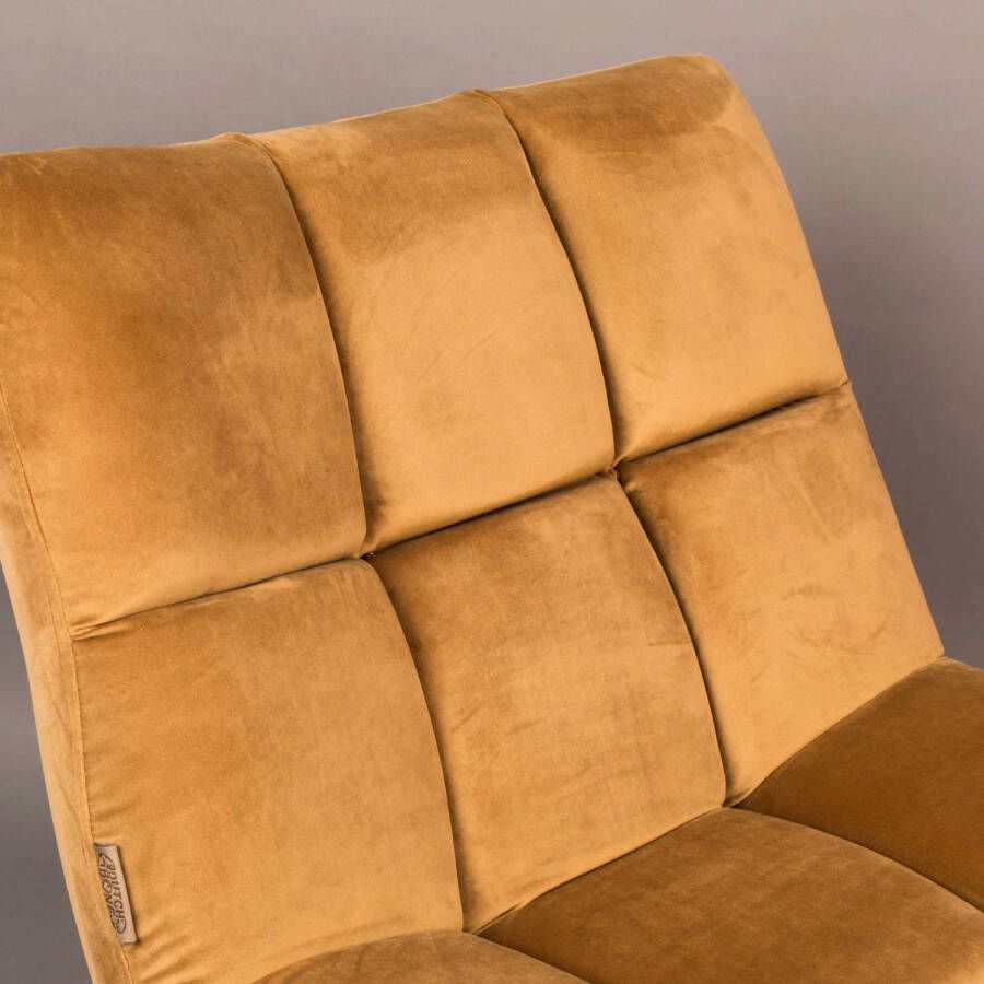 Dutchbone lounge chair bar velvet golden brown - Foto 3