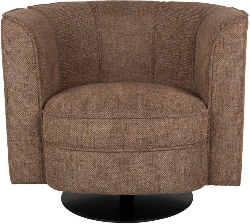 Dutchbone Flower Fauteuil Draaistoel Bruin - Foto 3
