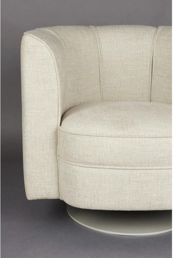 Dutchbone Flower Fauteuil Draaistoel Beige - Foto 2