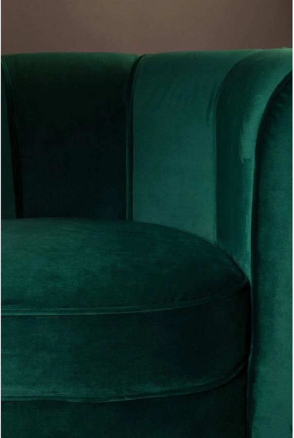 Dutchbone Draaibare Fauteuil Flower Groen Velvet - Foto 5