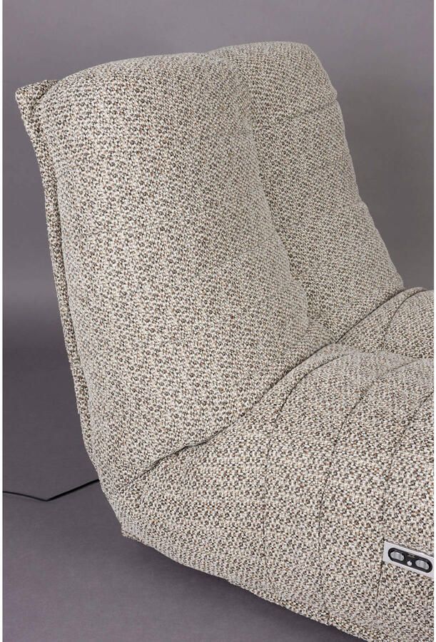 Dutchbone Verstelbare Fauteuil Hamilton Chenille Cappuccino