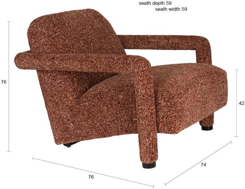 Dutchbone Kent Fauteuil Bordeaux Rood - Foto 2