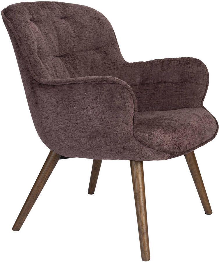 Dutchbone Lenn Fauteuil Plum Paars} - Foto 3