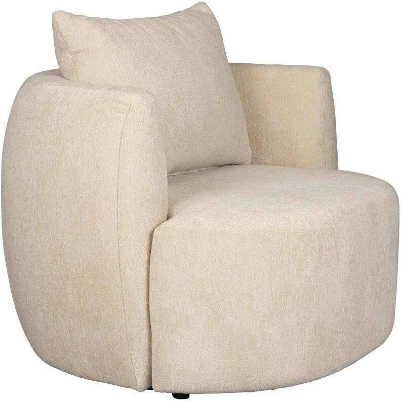 Dutchbone Fauteuil Rocca Geweven stof Latte - Foto 3
