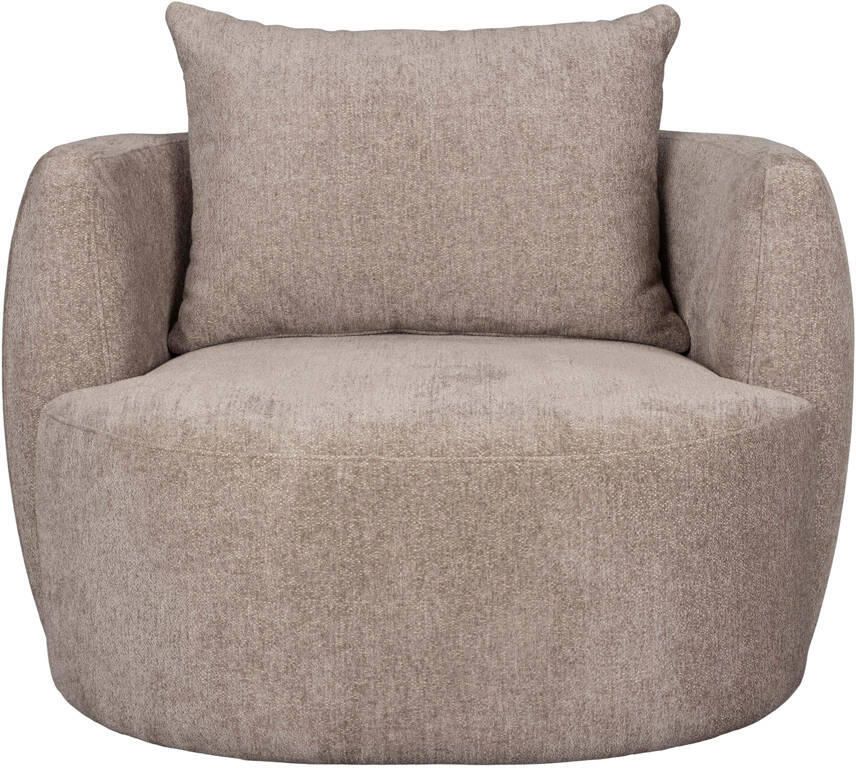 Dutchbone Fauteuil Rocca Geweven stof Cappuccino - Foto 3