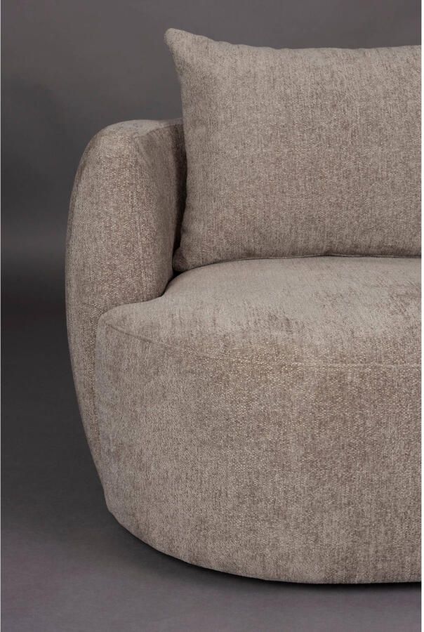 Dutchbone Fauteuil Rocca Geweven stof Cappuccino - Foto 2