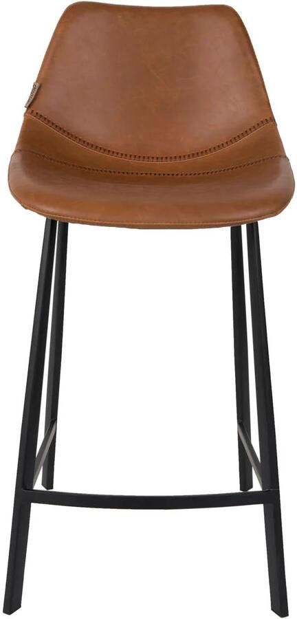 Dutchbone Franky Barkrukken rugleuning 65 cm Bruin Set van 2 - Foto 4