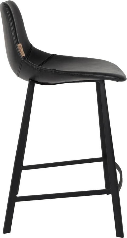 Dutchbone Franky Barkrukken rugleuning 65 cm Zwart Set van 2 - Foto 4