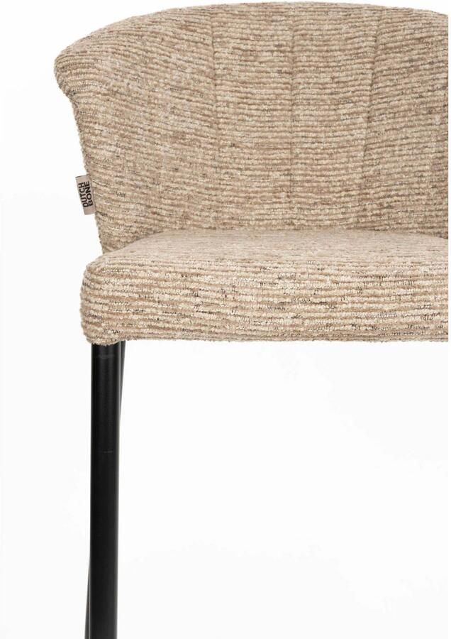 Dutchbone Georgia Barkrukken rugleuning 75 cm Bruin Set van 2 - Foto 2