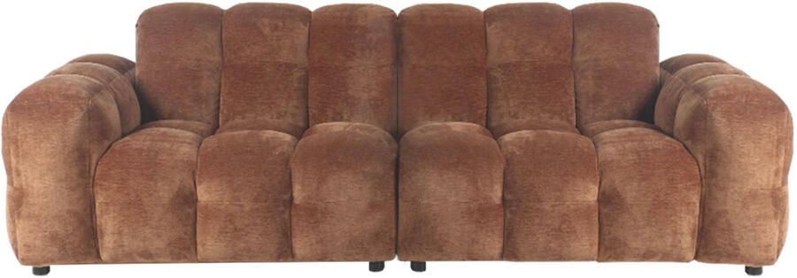 Dutchbone Hackman 3-zitsbank Velours Cognac Bruin - Foto 3
