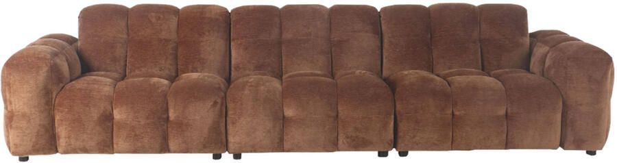 Dutchbone Hackman 4 5-zitsbank Velours Cognac Bruin - Foto 3