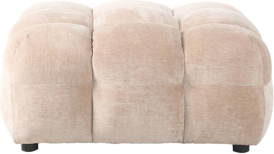 Dutchbone Hackman Hocker Velours Beige - Foto 3